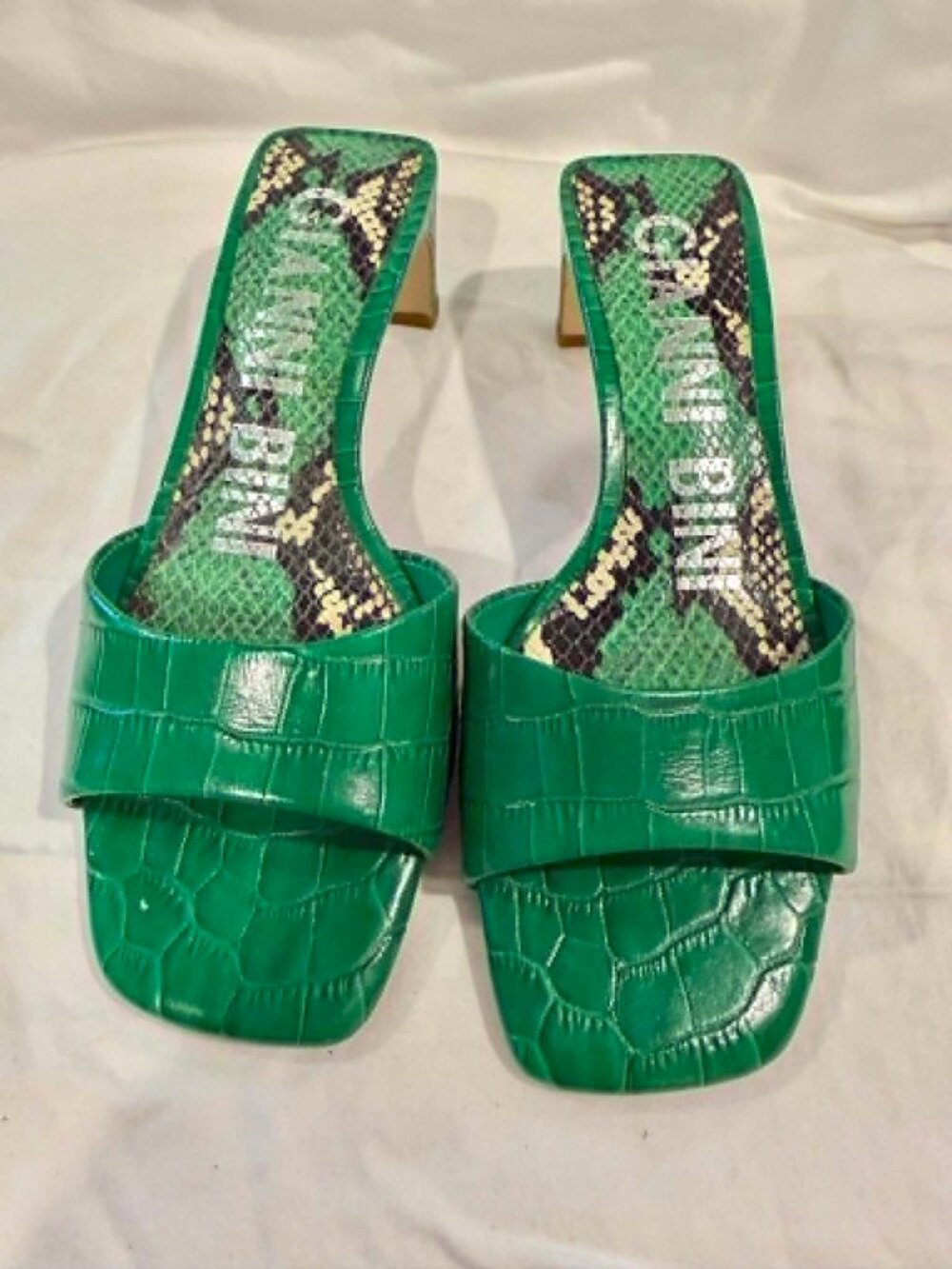 Gianni Bini Snake Print Heel Sandal Size 51/2